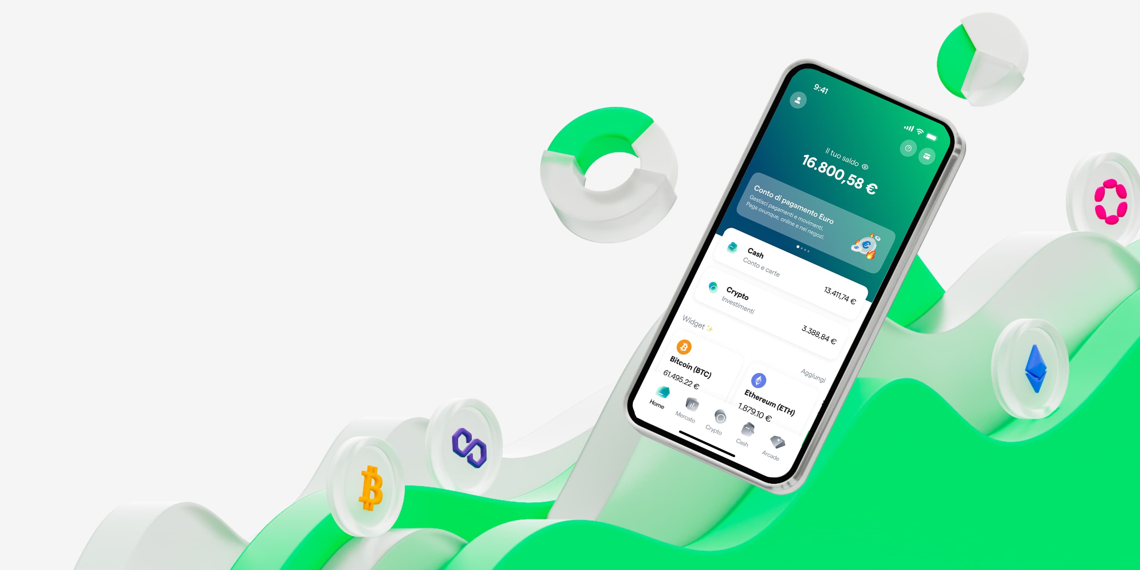 smartphone con homepage app young platform