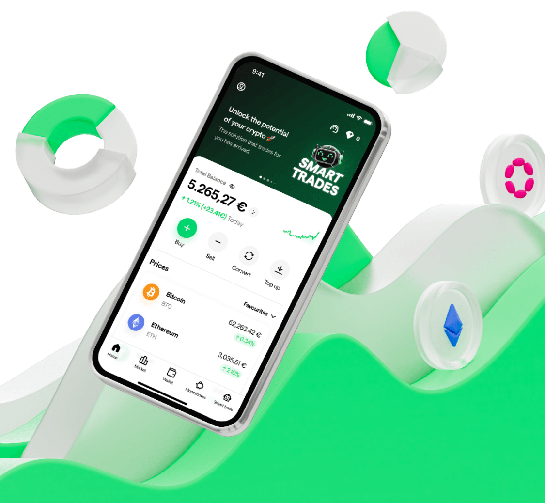 smartphone with young platform app homepage