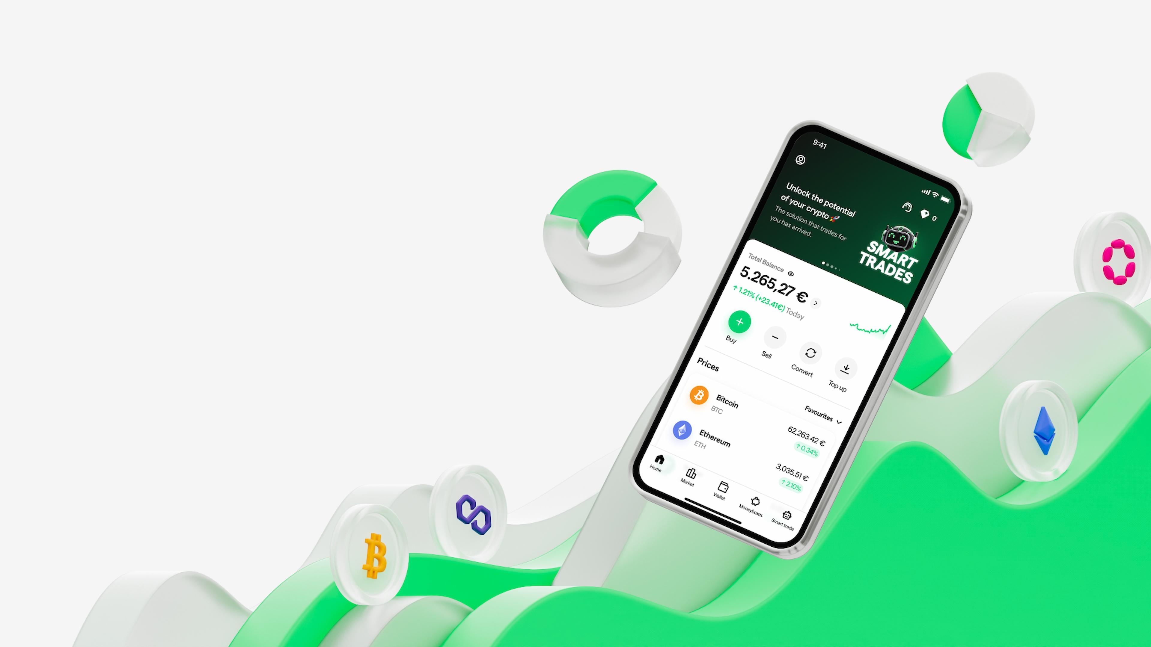 smartphone with young platform app homepage